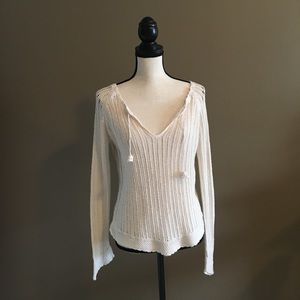 GAP Women’s Ivory Crochet Lightweight Sweater.